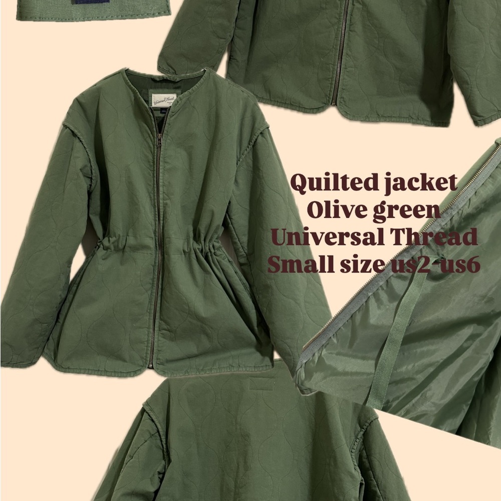 Universal Thread Kids Olive Quilted Puffer Jacket